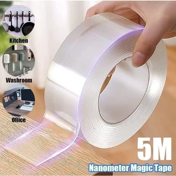 Imagem da oferta Fita Dupla Face Extra Forte Transparente NanoGel Silicone Mágica Adesiva Cola na Parede Móvel Porta
