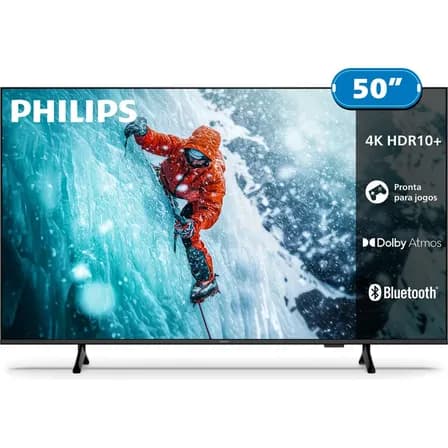 Imagem da oferta Smart Tv Philips 50 4k 50pug7300 Comando De Voz Bluetooth