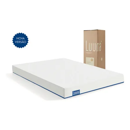 Imagem da oferta Colchão Casal Luuna Support, Espuma Firme, 10 Anos De Garantia, 18cm, Ortopédico Com Suporte À Coluna Branco