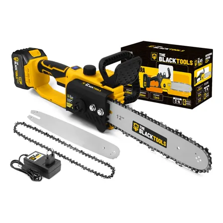Imagem da oferta Moto Serra Elétrica A Bateria Bivolt Portátil 21v 12 Pol Amarelo 110v/220v 50/60 Hz