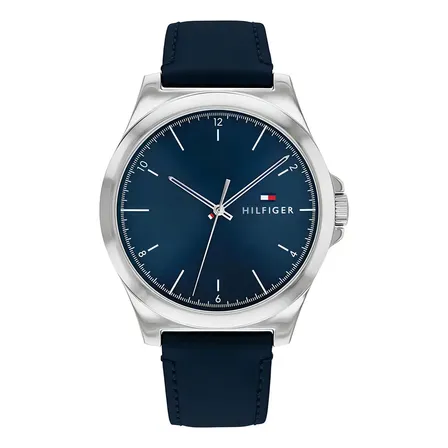 Imagem da oferta Relógio Tommy Hilfiger Norris Masculino Couro Azul - 1710666
