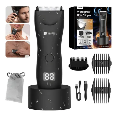 Imagem da oferta Enssu Aparador De Pelos Corporais Masculino Com Base Cor Preto 127/220v
