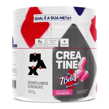 Imagem da oferta Creatina 7 Belo 300g Creatina Monohidratada Sabor Framboesa Força Energia Alta Performance Treino