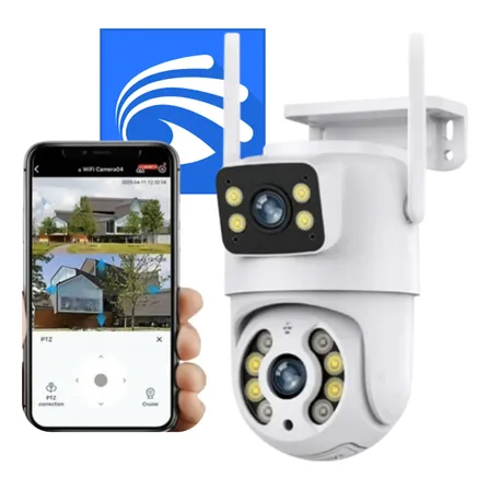 Imagem da oferta Câmera Dupla Segurança Ip Wifi Externa Lente 6mp App Yoosee Câmera Dupla Segurança
