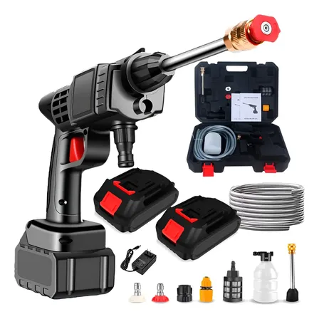 Imagem da oferta Lavadora Lava Jato Portátil Pressão 2 Baterias + Maleta Preto 127/220v 50 Hz X 60 Hz