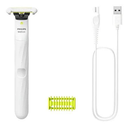 Imagem da oferta Aparador E Raspador Oneblade Intimate Qp1924/10 Philips Branco 127/220v