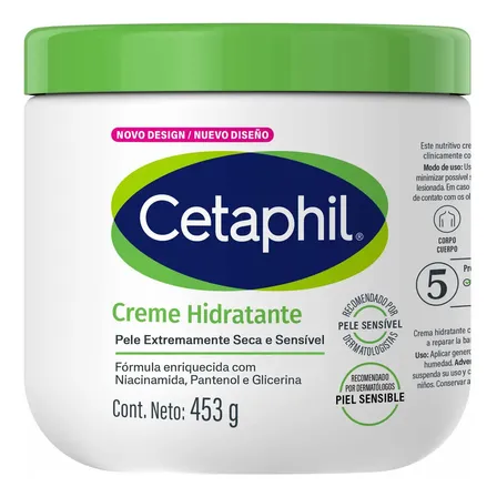 Imagem da oferta Creme Corporal Hidratante Cetaphil 453 G | Pele Sensível, Seca A Muito Seca | Hidratação De 48 Horas | Niacinamida E Pantenol (provitamina B5) Neutra