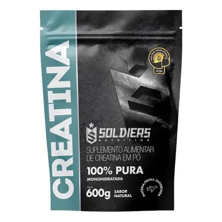 Imagem da oferta Creatina 600g Suplemento Monohidratada em pó 100% Pura - Soldiers Nutrition