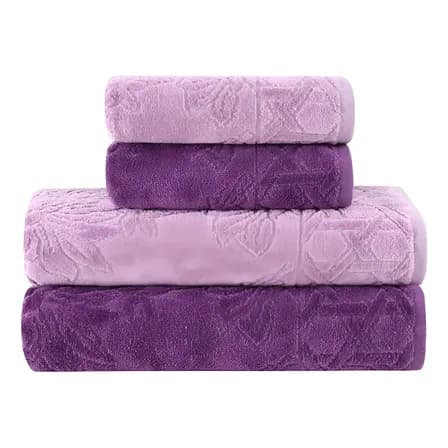 Imagem da oferta Jogo De Toalhas Banho Village Com 4 Peças Lilás E Roxo Buddemeyer