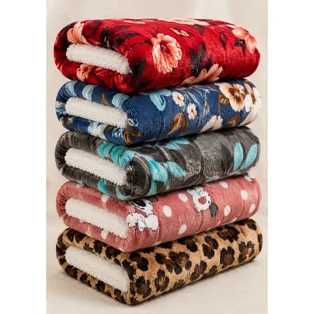 Imagem da oferta Cobertor Casal Dupla Face Manta E Sherpa Luxo Sortidas Liso Liso 1570 G Sortidos