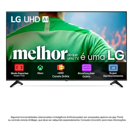 Imagem da oferta Smart Tv LG Uhd Ai Ua75 55 Polegadas Hdr10 Pro Processador 7 Ai Ger8 Webos 25