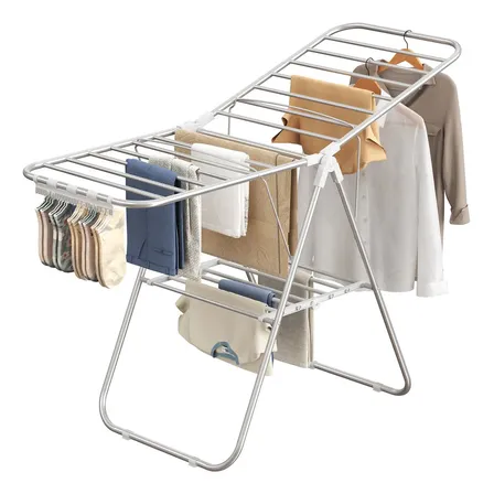 Imagem da oferta Songmics Varal De Roupas, Secador Interno 55x148x100cm Cor Prateado