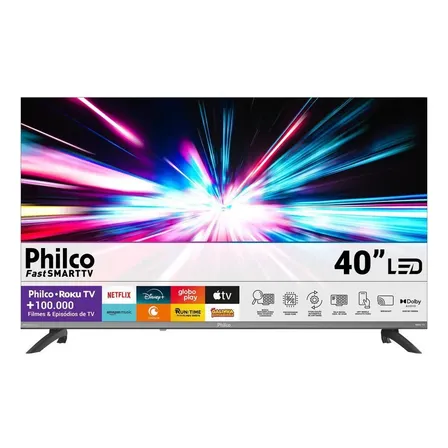 Imagem da oferta Smart Tv Philco 40 P40vik Led Roku Dolby Audio Wi-fi Hdmi Hdr Full Hd 110/220v