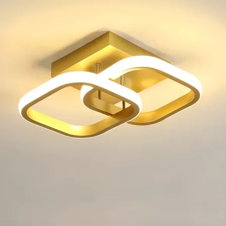 Imagem da oferta Luminária De Led Sobrepor Moderna Elegante 20w 3 Em 1 Estrutura Dourado
