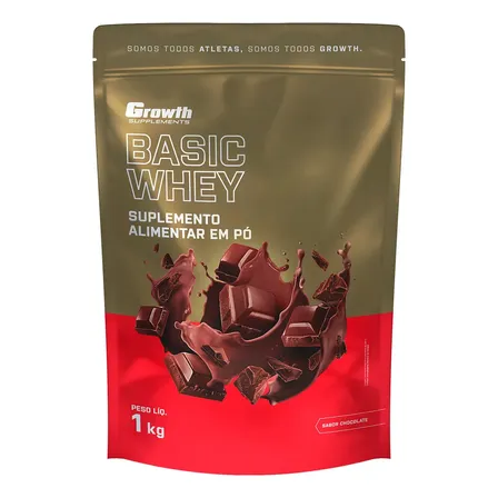 Imagem da oferta Basic Whey 1kg Growth Supplements - Chocolate