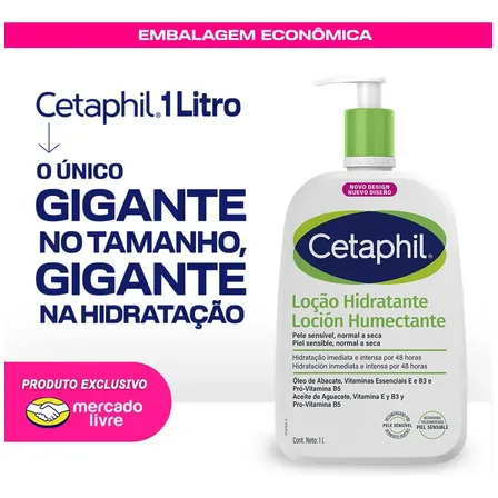 Imagem da oferta Loção hidratante Cetaphil para pele normal a seca x 1 L
