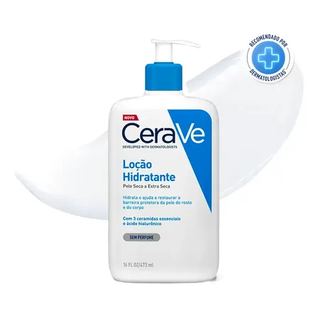 Imagem da oferta Loção Hidratante Corporal Sem Perfume, Com Ceramidas Essenciais E Ácido Hialurônico, Textura Fluida Cerave 473ml Sem Fragrância