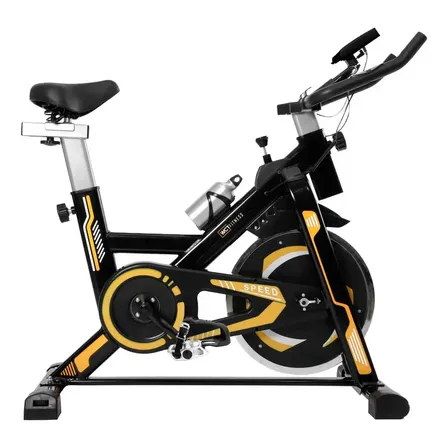 Imagem da oferta Bicicleta Spinning Com Roda De Inércia De 13kg Wct Fitness Cor Preto Preto/amarelo