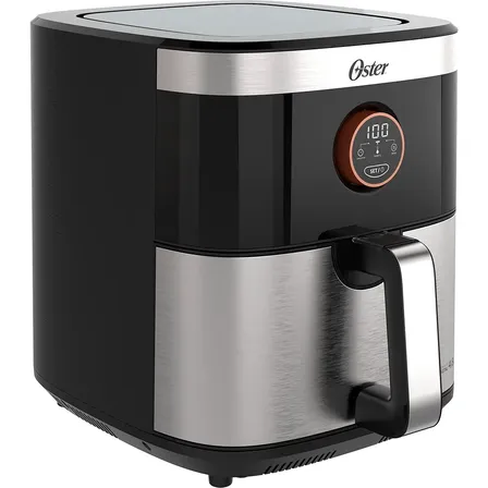 Imagem da oferta Fritadeira Air Fryer Sem Óleo Ofrt660 Preta/inox Oster 4,8l Cor Preto 127v