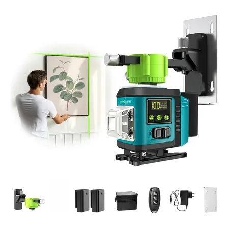 Imagem da oferta Nível Laser 12 Linhas Verde 40m Controle Pro Recarregável C