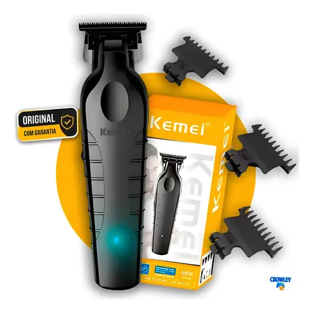 Imagem da oferta Máquina De Acabamento Corta Cabelo Profissional Kemei 2299 P Preto 127/220v