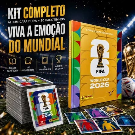 Imagem da oferta Álbum Copa Do Mundo 26 Dourado Ouro Oficial + 140 Figurinha