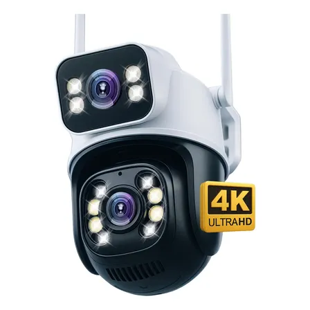 Imagem da oferta Câmera Segurança Ip Externa Wifi A28 App Icsee À Prova Dágua Ip66 Dome Lente Dupla Lentes 2 Em 1 Vigilancia Visão Noturna Infravermelho 4k Uhd Nova Geração Lançamento 2026 Nexgen