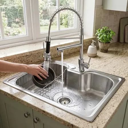 Imagem da oferta Cuba Pia Gourmet Luxo Guerra Aço Inox + Torneira Flexivel Monocomando Bancada Cozinha 42x60cm Kit Completa 60 Cm 42cm Winda