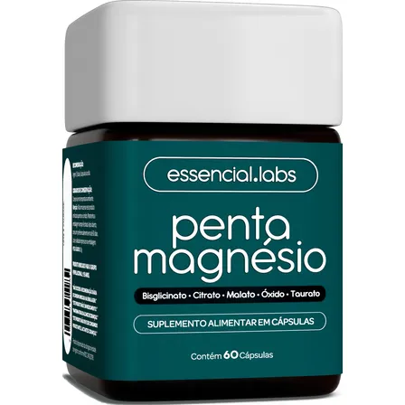Imagem da oferta Penta Magnésio - Bisglicinato + Dimalato + Citrato + Taurato + Óxido De Magnésio - A Combinação Perfeita De 5 Magnésios Com Máxima Pureza E Biodisponibilidade - 60 Cápsulas Sem Sabor