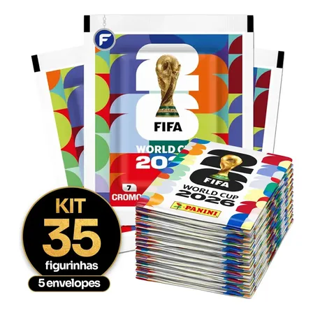 Imagem da oferta Kit 35 Figurinhas Do Álbum Copa Do Mundo 2026 5 Envelopes 35 Figurinhas Seleções Da Copa 2026