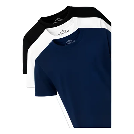 Imagem da oferta Kit 3 Camisetas Masculinas Polo Wear Sortido 1 G Lisa