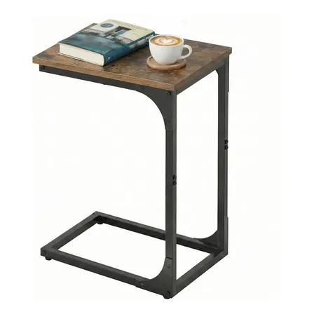 Imagem da oferta Mesa De Apoio Para Sofá, Mesa De Cabeceira Marrom