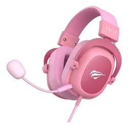 Imagem da oferta Headset Gamer Havit Gamenote H2002d Mic Removível Rosa