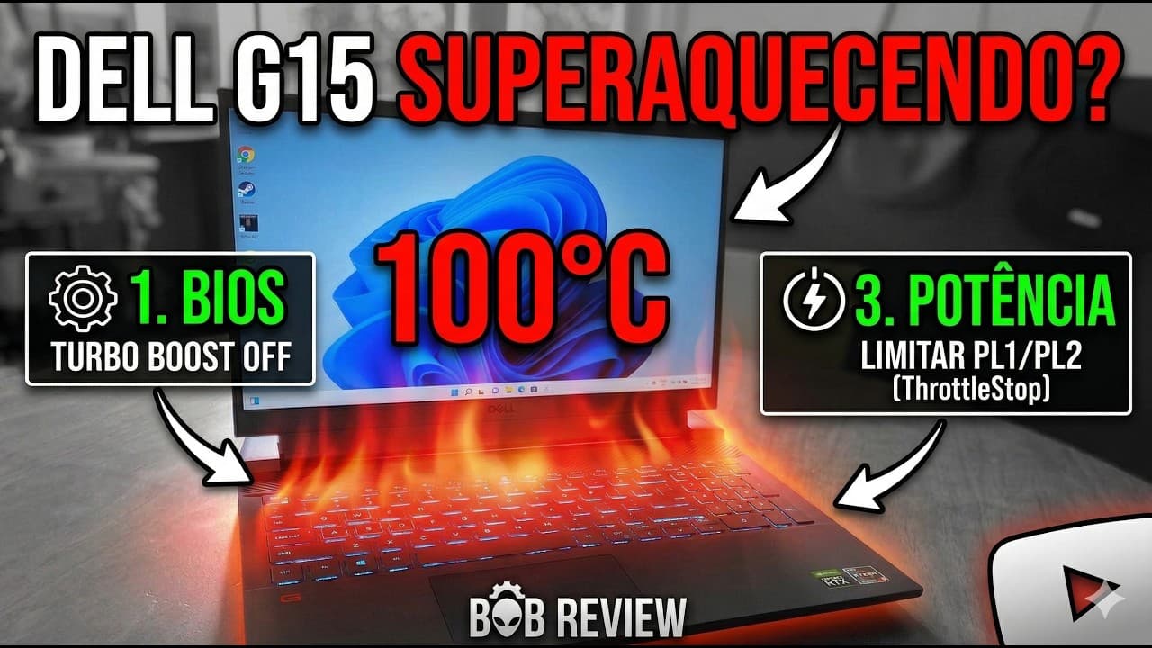 Dell G15 travando e desligando: o que resolveu pra mim