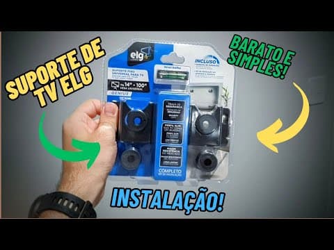 Suporte de TV ELG simples e barato: minha experiência