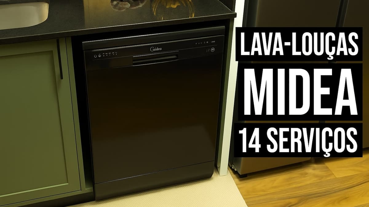 Miniatura do vídeo: Lava-louças Midea 14 serviços vale a pena? Minha experiência real
