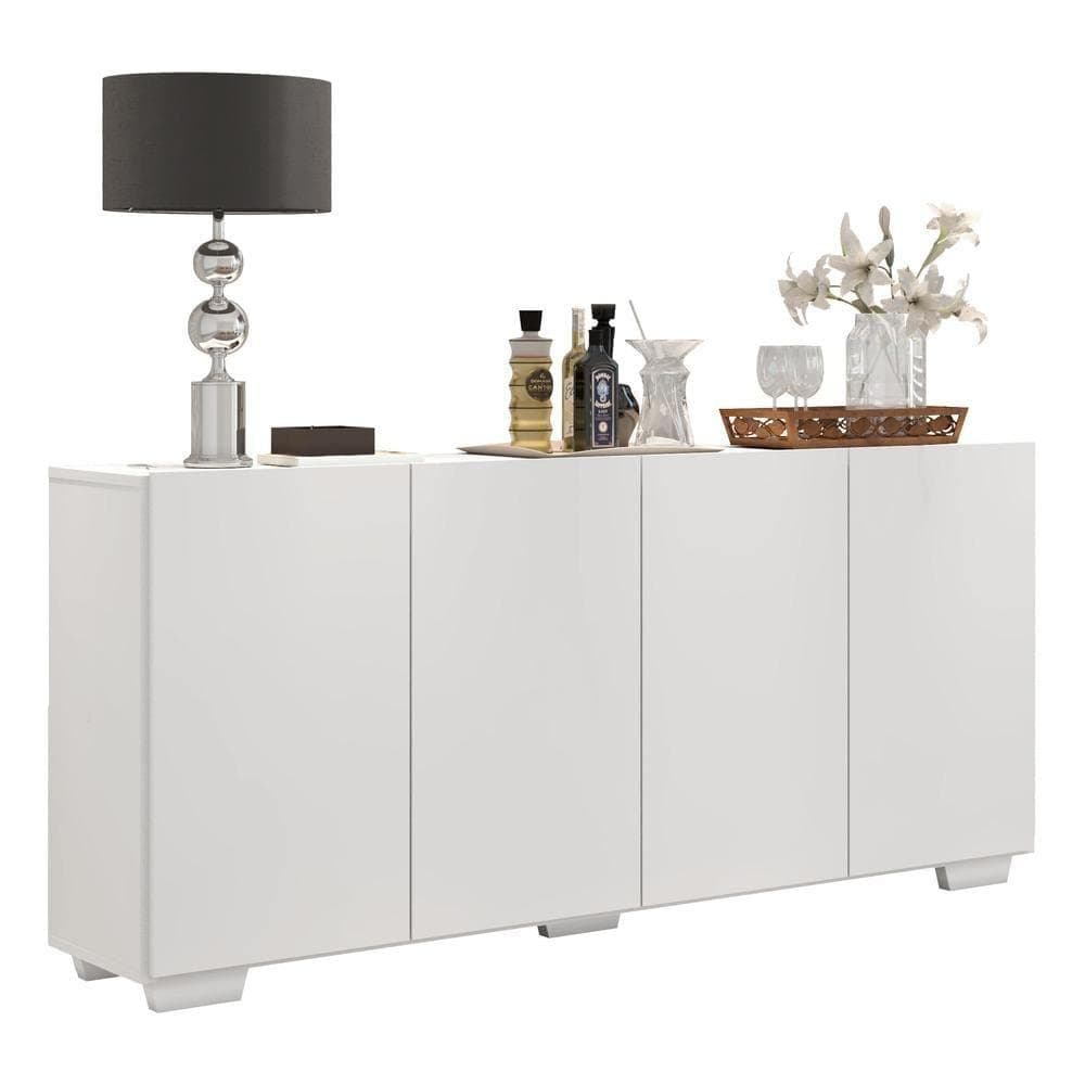 Imagem da oferta Aparador Buffet 4 Portas Branco Multimóveis – Móvel para Sala de Estar/Jantar Veneza