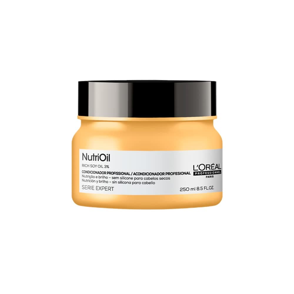 Imagem da oferta L'Oréal Professionnel Serie Expert NutriOil Máscara de Tratamento de Nutrição com Óleo de Soja para Cabelos Secos e Sem Brilho, para Força e Maciez 250g