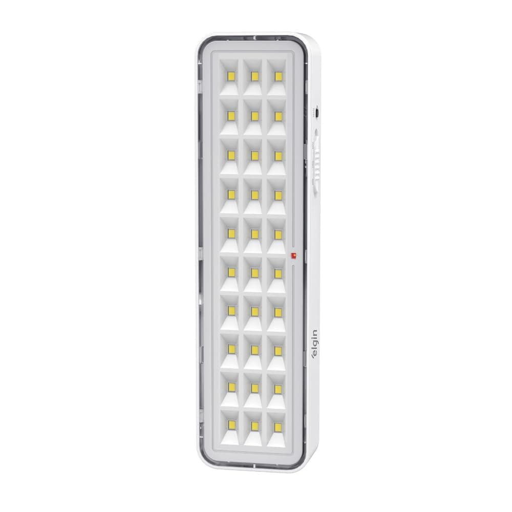 Imagem da oferta Luminária De Emergência 30 LEDS 2W Elgin Bivolt Bateria até 6 horas Luz Branca Fria