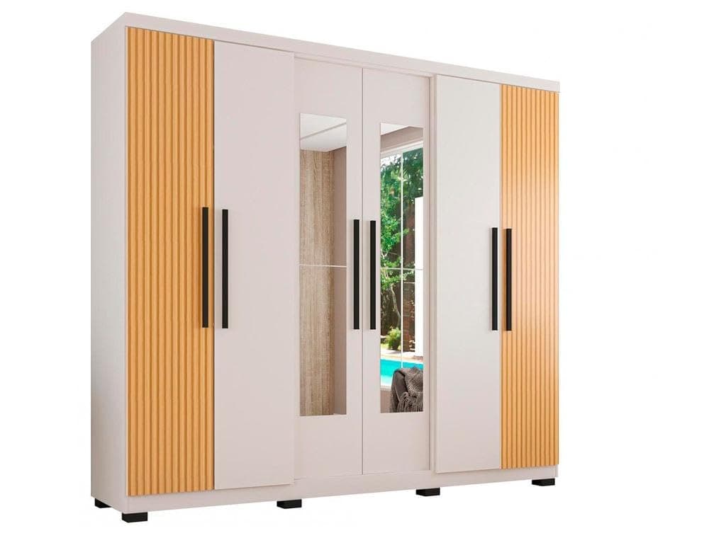 Imagem da oferta Guarda-roupa Casal com Espelho 6 Portas 4 Gavetas Araplac Braga
