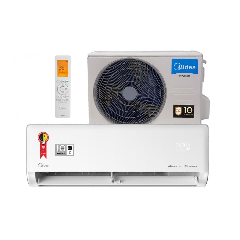Imagem da oferta Ar Condicionado 12000 Btus Split Hi Wall Inverter Midea Frio Ai Ecomaster 220v