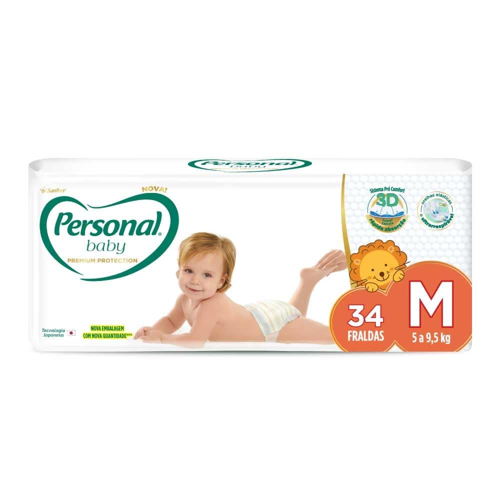 Imagem da oferta Personal 'Fralda Baby Premium Protection M Com 34 Unidades
