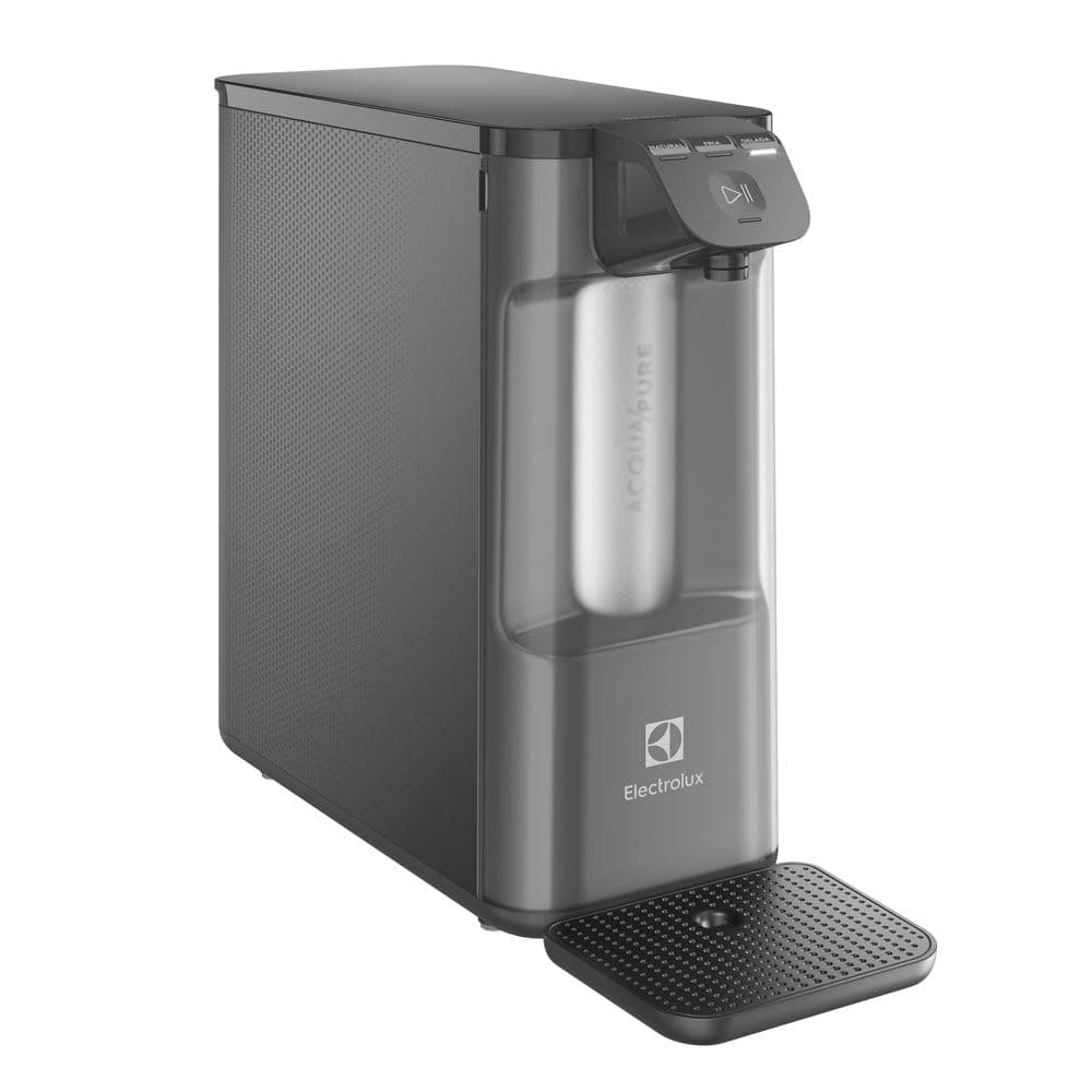 Imagem da oferta Electrolux Purificador de Água Gelada Fria e Natural Elétrico Compacto Eletronico placa Filtro refil 6 meses ou 3000l Painel Touch Bivolt grafite PE12G