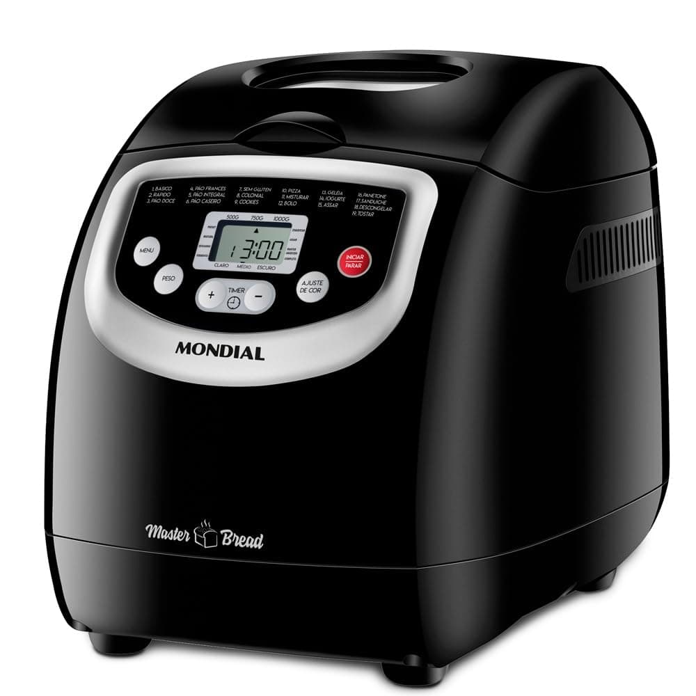 Imagem da oferta Panificadora Automática Master Bread, Mondial, Preto, 700W, 110V - NPF-53