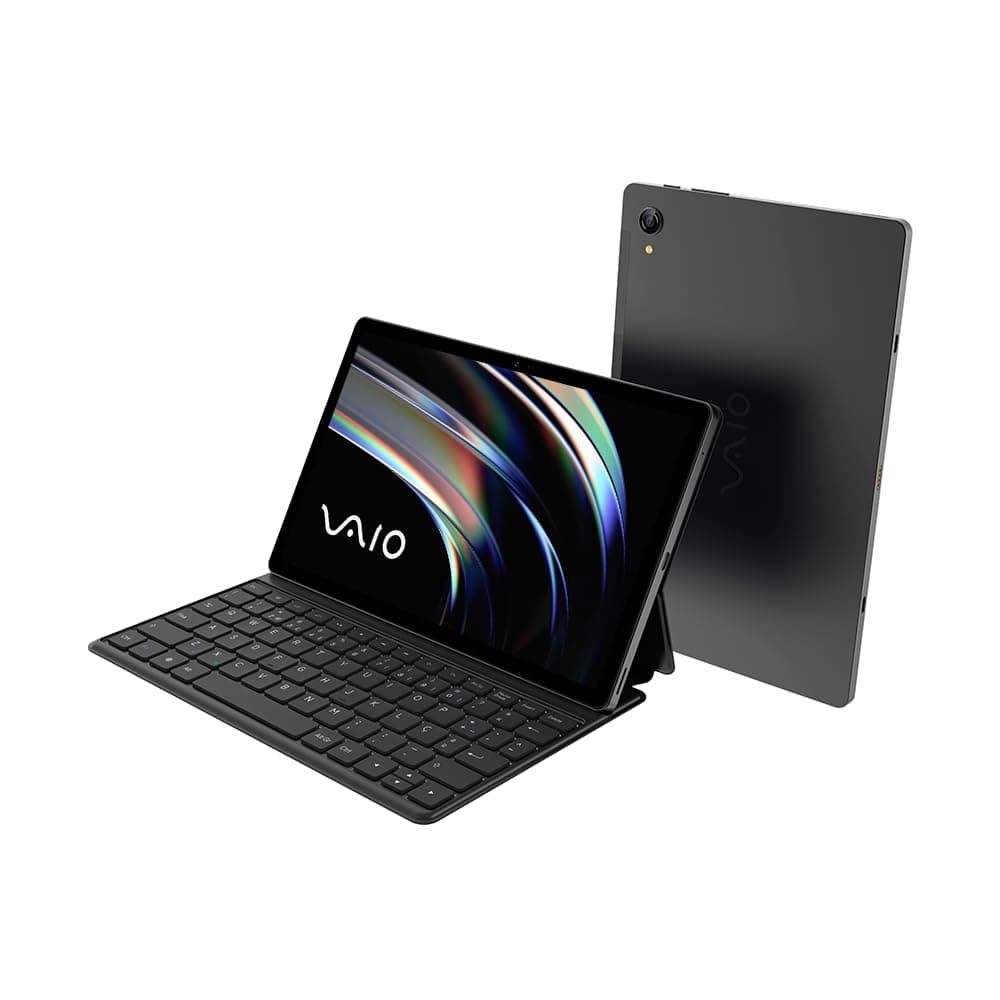Imagem da oferta Tablet VAIO TL10 8GB 128GB Octa-Core, Tela 10.4” 2K, 4G WiFi, Câmera 8MP + Selfie 5MP, 7000mAh, Android 13, com Teclado de Conexão Inteligente – Preto