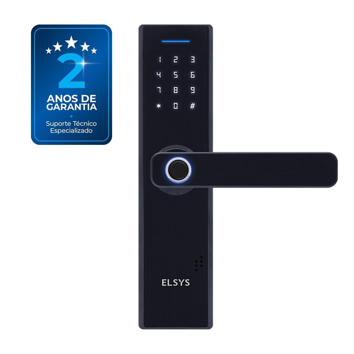 Imagem da oferta Fechadura Digital de Embutir com Biometria, Elsys, ESF-DE2000B, Preta - Abertura via Biometria e Senha Numérica