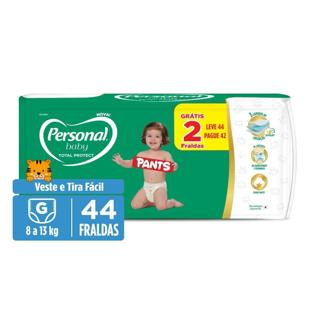 Imagem da oferta Personal Fralda Baby Total Protect Pants Grande, 44 Unidades
