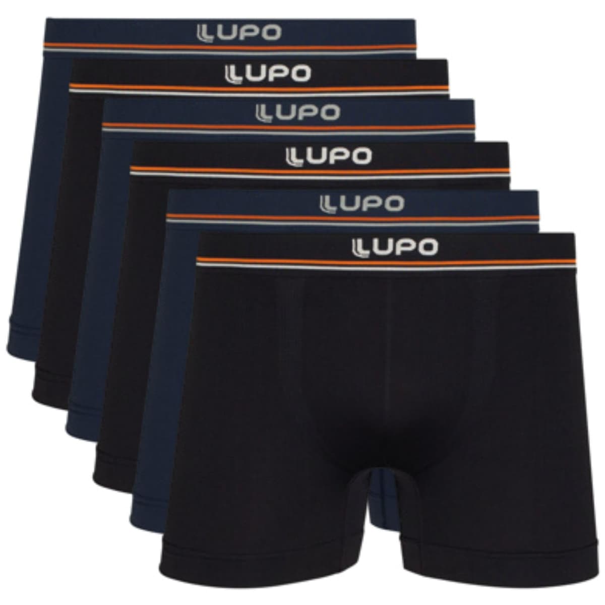 Imagem da oferta Kit 6 Cuecas Lupo Boxer Masculinas Microfibra de Poliamida Sem Costura Adulto