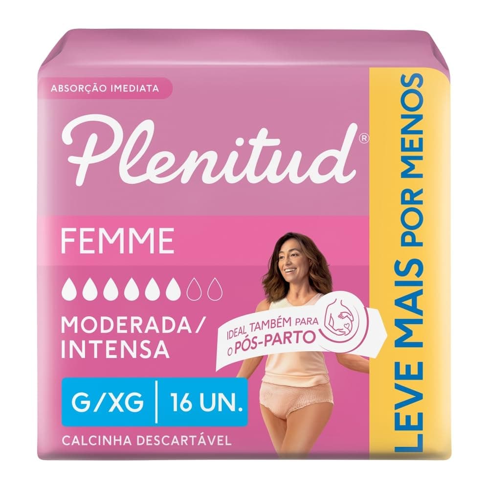 Imagem da oferta Roupa Íntima Plenitud Femme para Incontinência G/XG-16 un