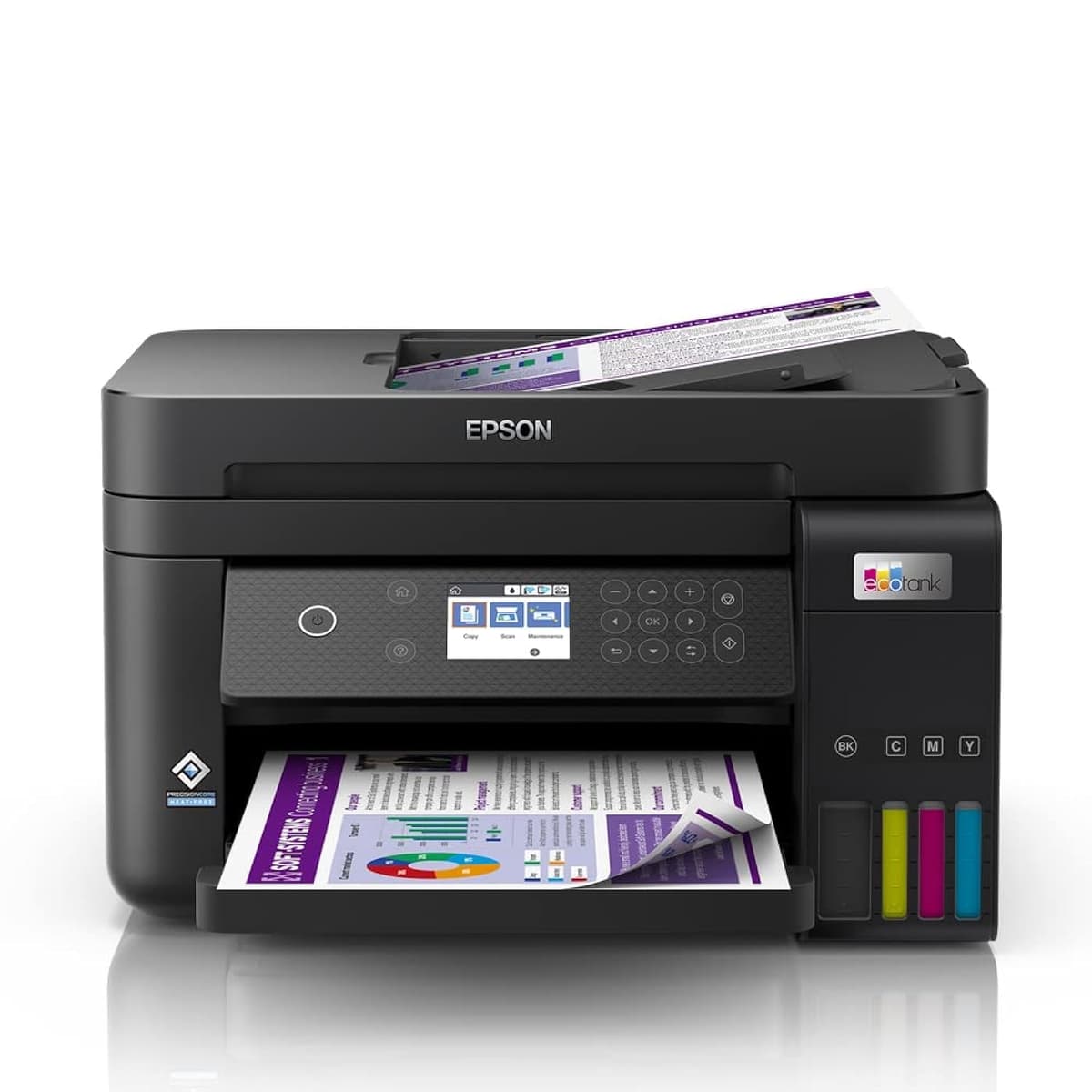 Imagem da oferta EPSON Multifuncional EcoTank L6270 - Tanque de Tinta Colorida, Wi-Fi Direct, Ethernet, Frente e Verso Automático, ADF, Bivolt, Preto